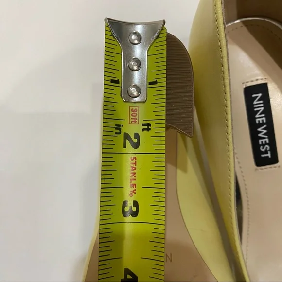 Yellow Block Heel Nine West Cara Pump Heels (Women’s 6.5) - Picture 11 of 12